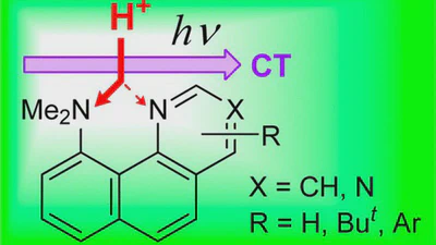 10-Dimethylamino derivatives of benzo[h]quinoline and benzo[h]quinazolines: fluorescent proton sponge analogues with opposed peri-NMe2/–N= groups. How to distinguish between proton sponges and pseudo-proton sponges featured image