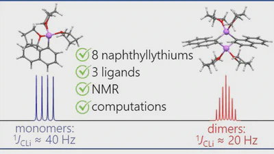 Aggregation behaviour of lithionaphthalenes in solution: experimental and theoretical study featured image