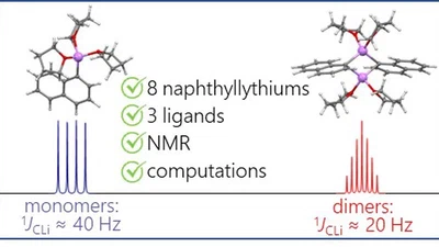 Aggregation behaviour of lithionaphthalenes in solution: experimental and theoretical study featured image