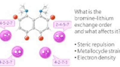 Lithiation of 2,4,5,7-tetrabromo-1,8-bis(dimethylamino)naphthalene:  peculiarities of directing groups' effects and the possibility of polymetallation featured image